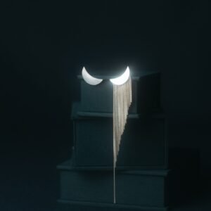 Hécate joalheria artesanal brinco Manto Lunar